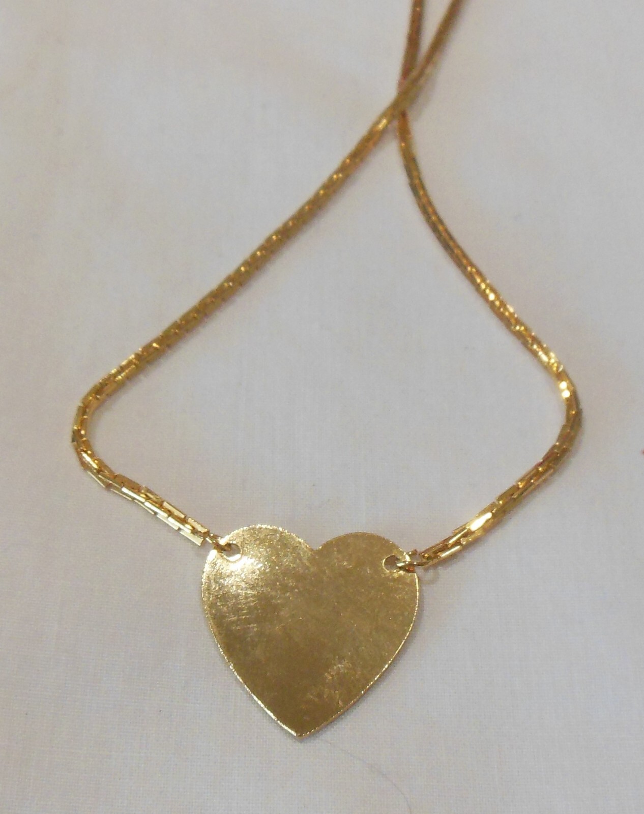 Gold-tone Rectangular Box Link Chain Necklace Sol… - image 4