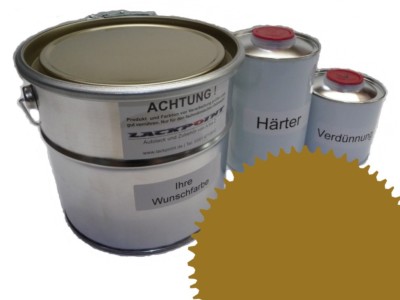 5 Liter Set 2K Automotive Paint Ral 1027 Yellow Curry Acrylic Shiny Lackpoint