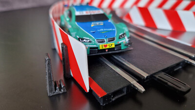 Leitplanken Clips Lang passend für Carrera Go!!! - schwarz - 1mm Band