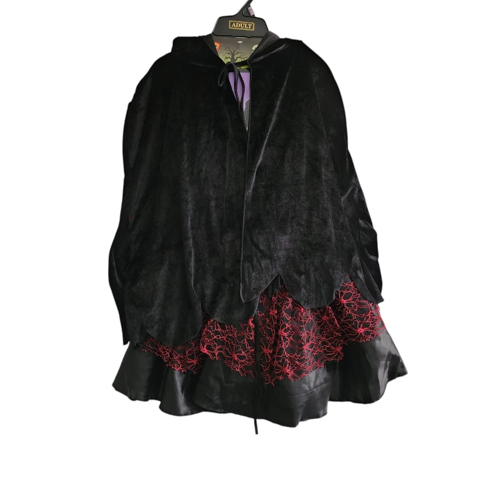 Totally Ghoul Midnight Witch Costume Black Maroon 3-PC Womens Adult Size Small - Imagem 4 de 4