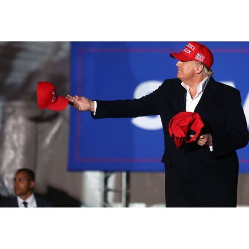 Donald Trump's Flag Embroidered USA Flag MAGA Cap Crew Socks Lapel Pin Wristband - Picture 15 of 23
