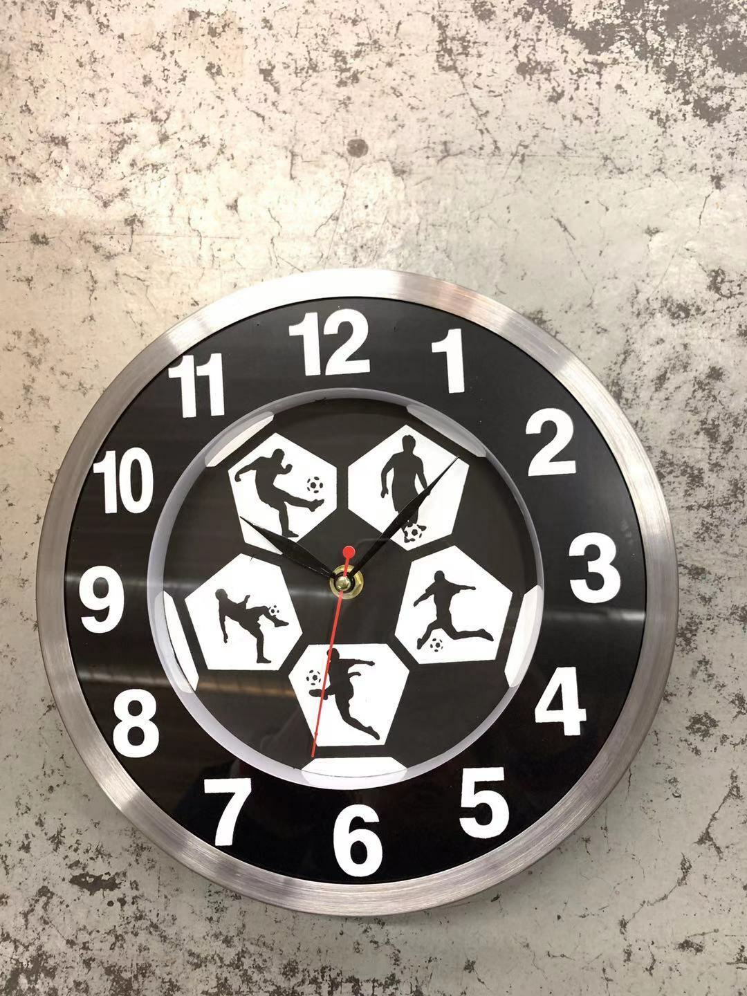 LED Uhr Analog rund Wanduhr Buntuhr Digitaluhr Wanduhr Fußball Uhr