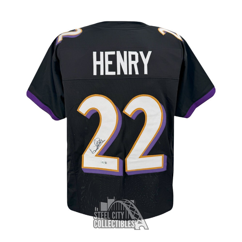 Derrick Henry Autographed Signed Baltimore Custom Black Football Jersey - BAS 