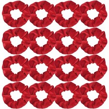 16 PCS Christmas Red Velvet Scrunchies Hair Ties Ropes Accessories
