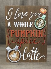 Pumpkin Spice Latte Fall Decor 8  Sign ~ Ashl...