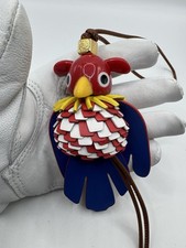 LOEWE 10º Aniversario Rojo Loro Pájaro Puzz Bolso Dije Llavero