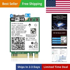 WiFi 6E AX210 NGW Wireless Card M.2 2230/NGFF WiFi 6E Laptop Module with Blue...