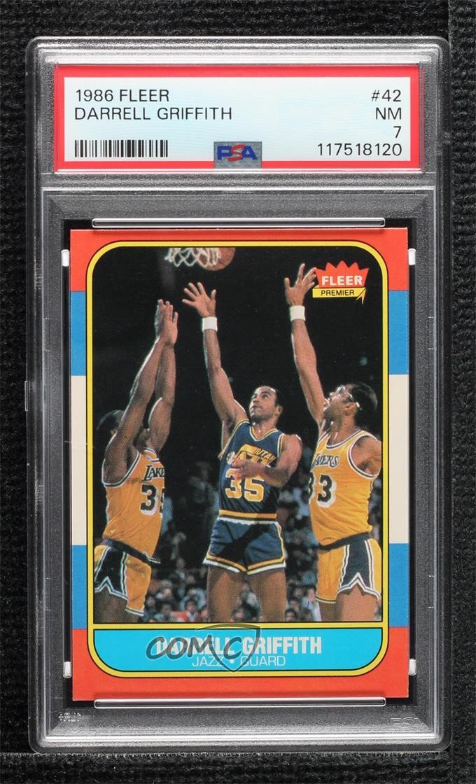 1986-87 Fleer Darrell Griffith #42 PSA 7 b5f