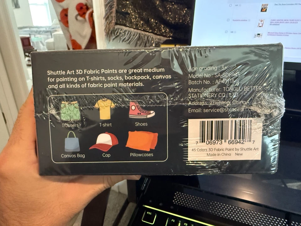 Brand New Sealed Shuttle Art 3D Fabric Paint 45 Color Set - Image 2 of 3