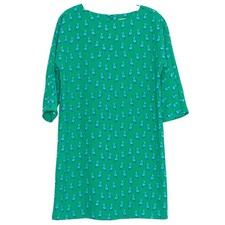 Ann Taylor Loft Womens Dress Bird Print Whimsical Boho Feminine Green Size XS GP