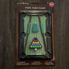 NEW Mini Pool Table Game With Legs New Sealed Includes Cue Sticks 24 Pieces