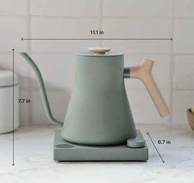 Fellow Stagg EKG Pro Electric Gooseneck Kettle Smoke Green Maple Wood Handle