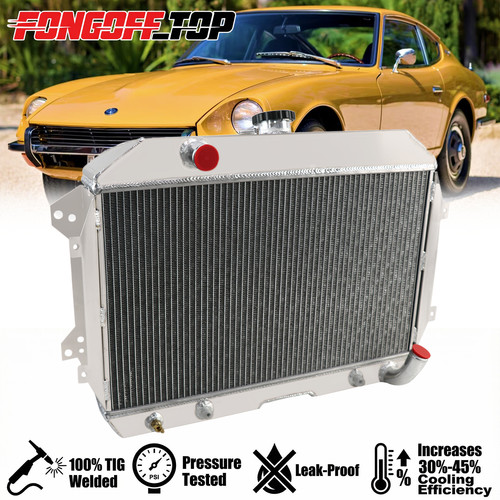 3 Row Aluminum Radiator For 1970-73 Nissan Datsun 240Z 1974-75 Datsun ...