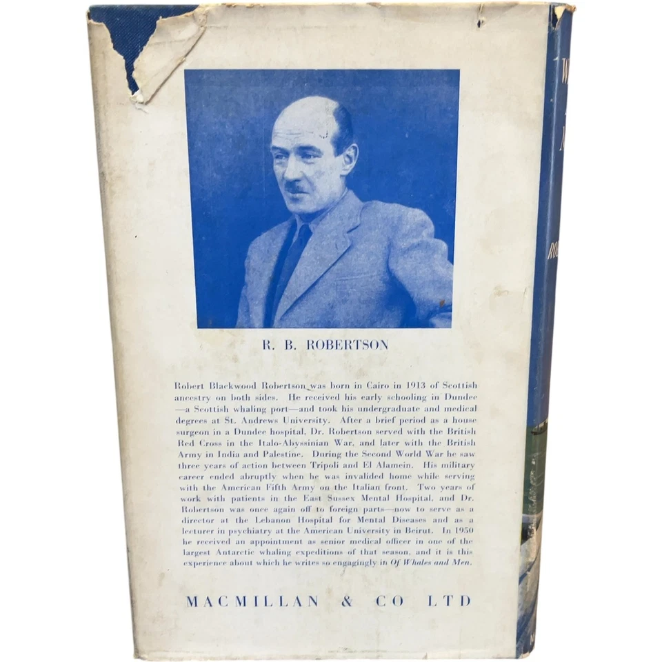 Of Whales and Men R.B. Robertson Hardcover 1956 Biography - Image 3 of 4