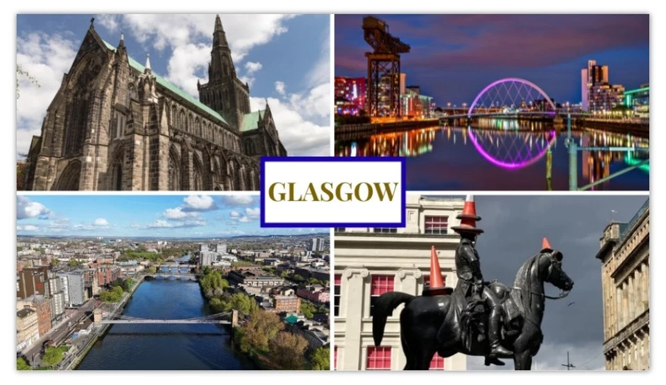 Fridge Magnet Glasgow Scotland Souvenir City Skyline River Clyde Travel Gift