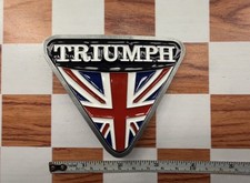 RARE Triumph Motorcycles Union Jack Belt Buckle TAN-704 Dragon Designs Made USA