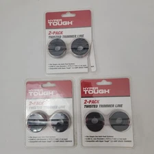 (3) Hyper Tough 2-Pack Twisted Trimmer Line Replacement 6 Spools HT17-095-033-01