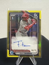 2024 Bowman Chrome - Prospect Autographs Felix Taveras #CPA-FT Yellow #06/75 🔥