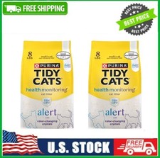 2 Bag Tidy Cats Tidy Care Alert Health Monitoring Cat Litter, Unscented, 8lb Bag