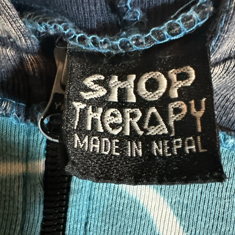 Shop Therapy Girl Junior L Peace Sign Hippie Boho Cremallera Funky Patchwork Sudadera con Capucha Foto 4 de 4