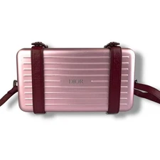 Dior RIMOWA Personal Clutch Shoulder Bag Pink metal used from japan