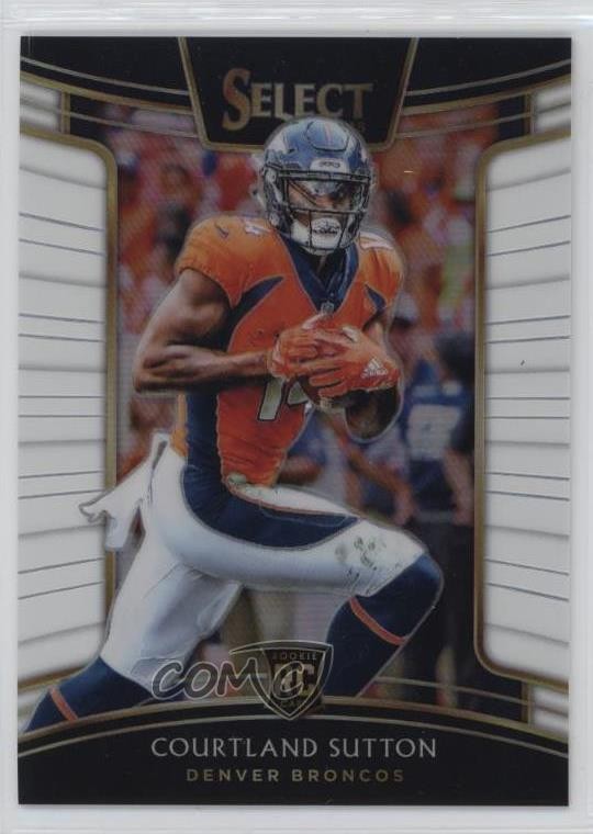 2018 Panini Select Concourse White Prizm 35/75 Courtland Sutton Rookie RC 13c1