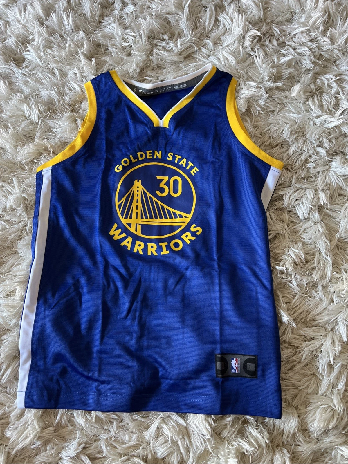 Fanatics Golden State Warriors Jersey Small Stephen Curry Boys Medium Blue New