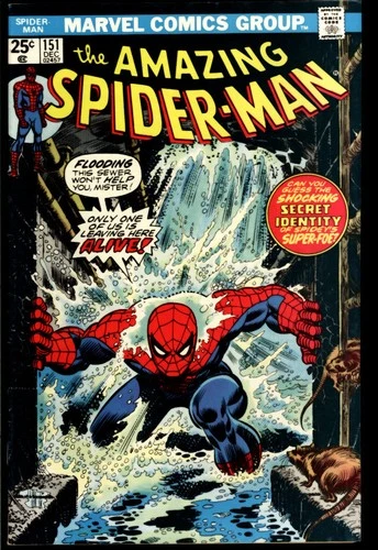Amazing Spider-Man #151 Marvel 1975 (VF-) Classic Romita Cover L@@K!