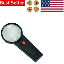 Lightweight Illuminated Acrylic Magnifier with 3x and Bifocal 5x Viewing Power