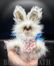 Moon a 6-7 inch mohair Alice in Wonderland White Rabbit by Bears of Bath