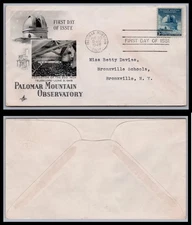 US FDC # 966 3c Palomar Observatory  ArtCraft  addressed 1948, 9Q2029