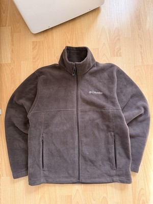 Columbia Full Zip Brown Fleece Mens Size Medium