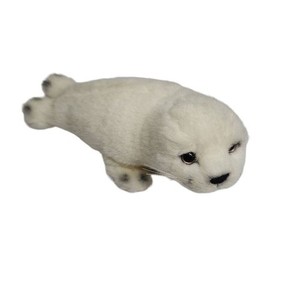 K And M International Inc. Kid's White Baby Seal Stuffed Animal Toy