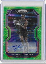 2020 Panini Prizm Rookie Neon Green Pulsar Michael Ojemudia #317 Auto (JC)
