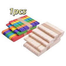 Coloured Natural Ice Lolly Lollipop Sticks Wooden Model Craft Model Making Stick