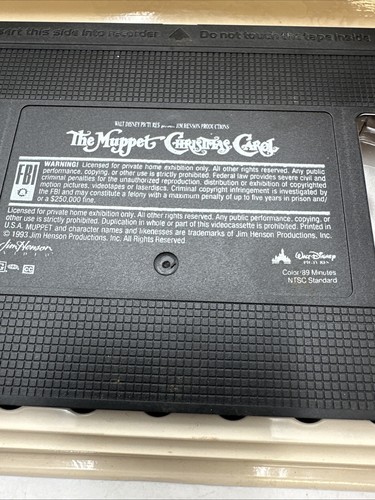 The Muppet Christmas Carol Clamshell VHS Starring Michael Caine As Scrooge VGUC - Picture 13 of 13