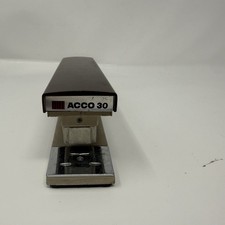 Vintage Brown/Tan ACCO 30 IBM Desktop Stapler Art Deco MCM Mad Men Works Perfect