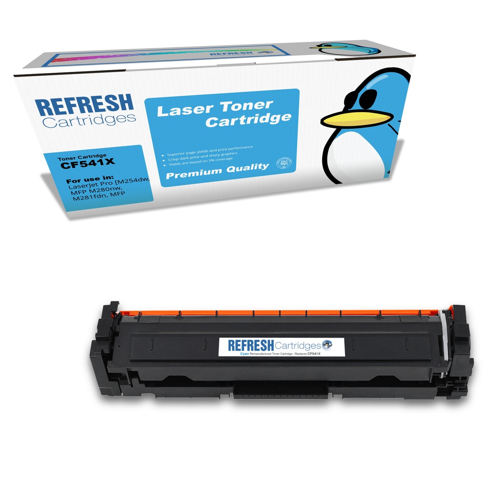 Refresh Cartridges Replacement Cyan CF541X Toner Compatible With HP Printers