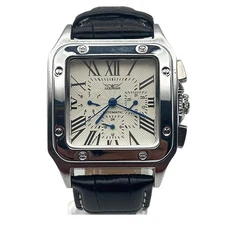 Jaragar A107 Automatic Mechanical Square Watch Roman Dial Boxed Working Gents UK