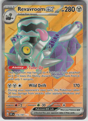 Pokemon Revavroom ex 216/197 Obsidian Flames Holofoil Ultra Rare NM