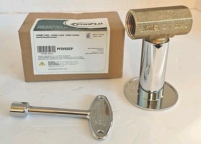 PROFLO PFSVS2 Straight Log Lighter Valve   Chrome Fireplace Gas Valve New