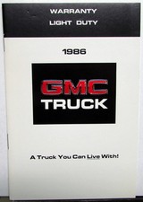 1986 Gmc Truckchassis 1500-3500 Caballero Warranty And Owner Assistance Info 1986 Gmc Truckchassis 1500-3500 Caballero Warranty And Owner Assistance Info
