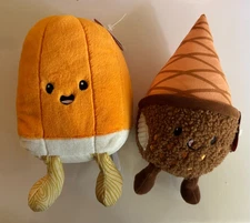 Lot of 2 Gigglescape Ice Cream & Popsicle Plush Toys – New - FREE SHIPPING!