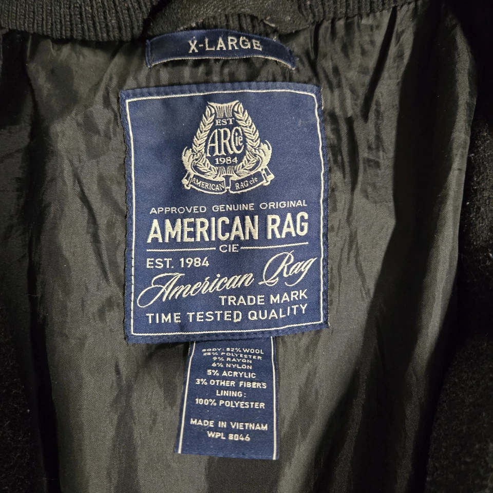 American Rag Men’s Wool Blend Hoodie Jacket – Black – Size XL - Image 3 of 4