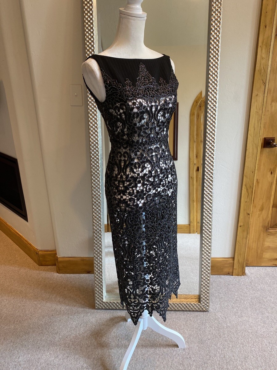 Antonio Marras Black Lace Beaded Midi Dress w/ Silver Thread Size XS $3,700  | eBay