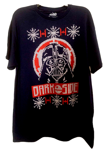Star Wars Dark Side Darth Vader T-Shirt Short Sleeve Navy Youth Size L Fifth NWT