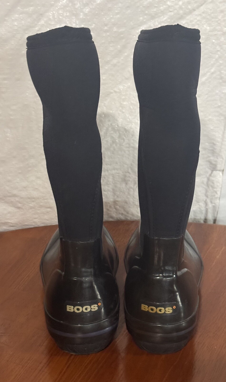 BOGS Black Solid Plimsoll Tall Waterproof Snow Ra… - image 6