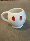 Vintage McCoy Pottery Happy Smiley Face Mug White Ceramic (JL)