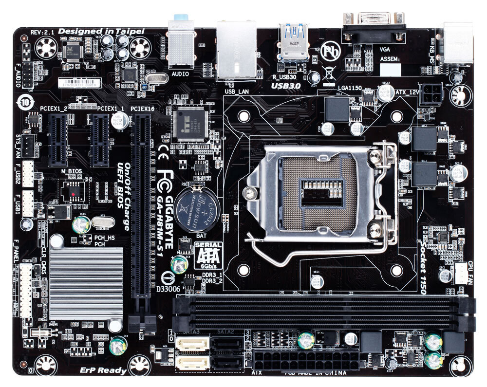 GIGABYTE GA-H81M-S1 Core i7/Core i5/Core i3/Pentium/Celeron LGA