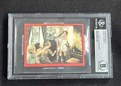 Bas Authenticated Sticker CAROL BURNETT 1985 TOPPS “ANNIE” SIGNED AUTOGRAPHED STICKER BAS BECKETT ...